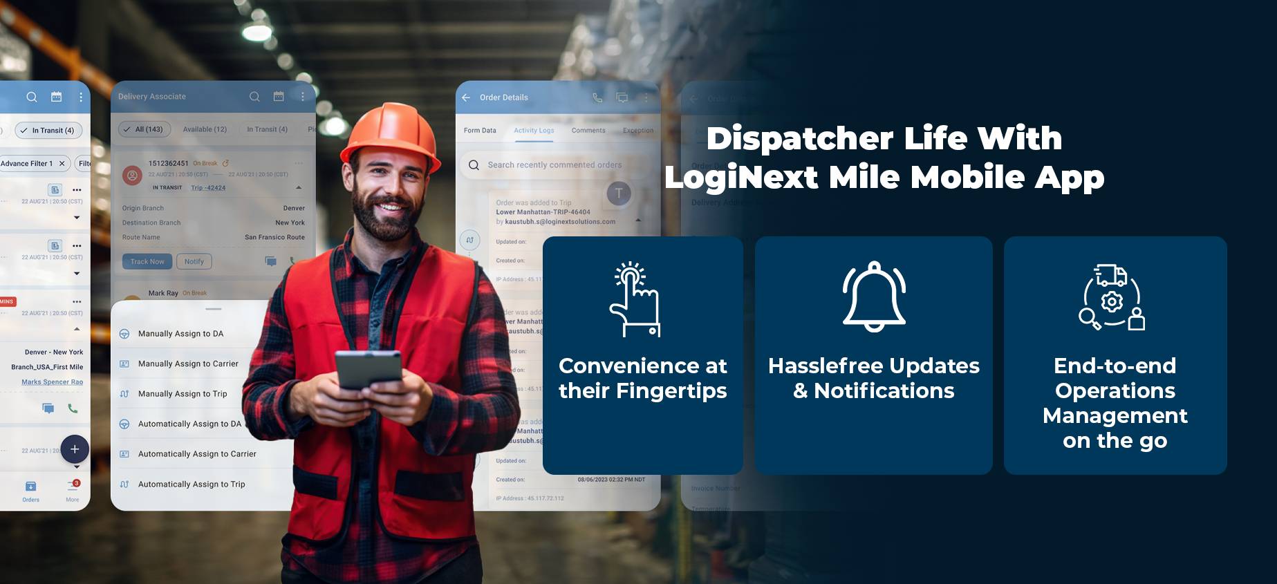 Dispatcher Life With Mile Mobile App von LogiNext