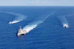 Empat kapal tak berawak Angkatan Laut AS kembali dari penempatan di Pasifik