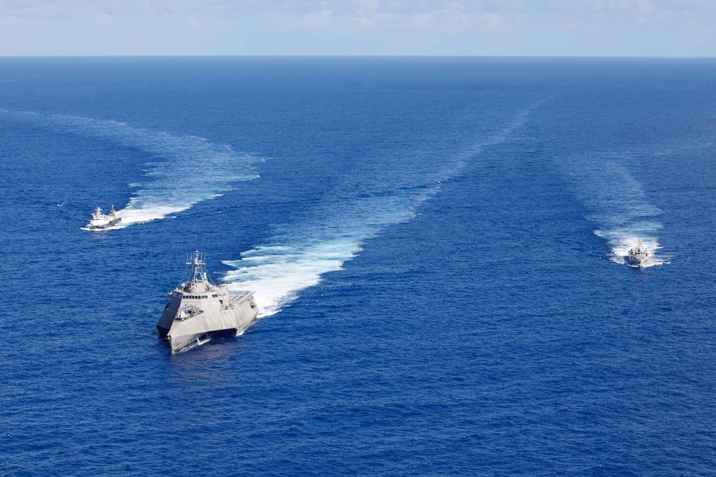 Den amerikanske flådes fire ubemandede skibe vender tilbage fra Stillehavsdeployering