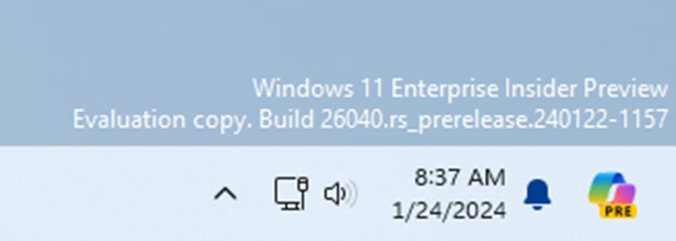 Windows 11 Canary Build 26040 Copilot переміщення