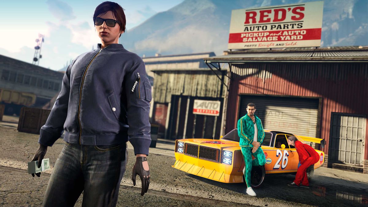 Salvage Yard Robberies'in GTA Online tanıtım görseli.