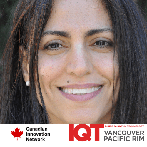 Canadian Innovation Networki tegevjuht dr May Siksik esineb 2024. aastal konverentsil IQT Vancouver/Pacific Rim.